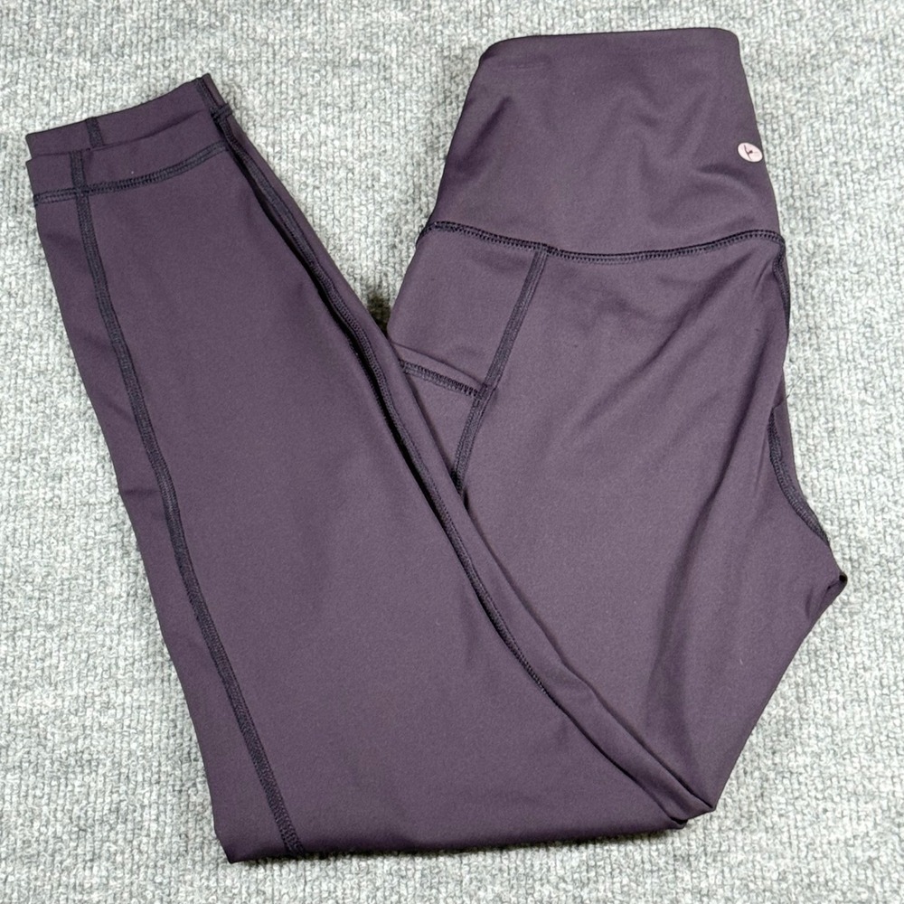 90 Degree by Reflex Purple Athletic Leggings Small Pockets Activewear Athleisure